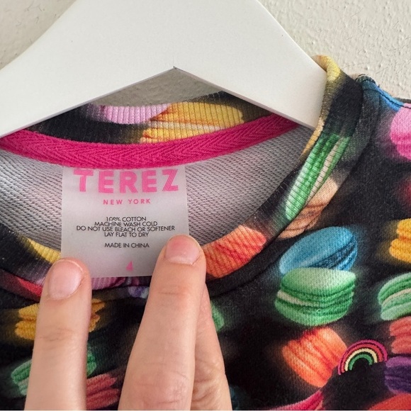 Kids Zara Terez Colorful Macaron Print Kids Sweatshirt 4 - Picture 4 of 5